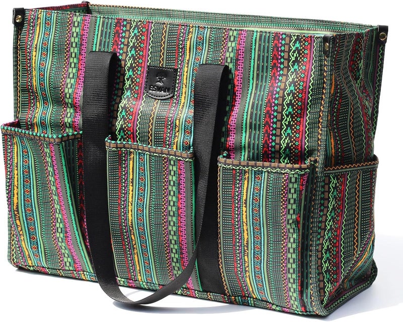ESVAN Utility Tote Bag with Zip Top Waterproof Teacher Tote Bag for Teacher Work Women Beach - Image 1